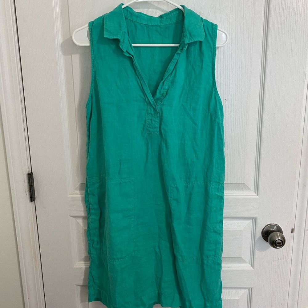 Mint linen dress